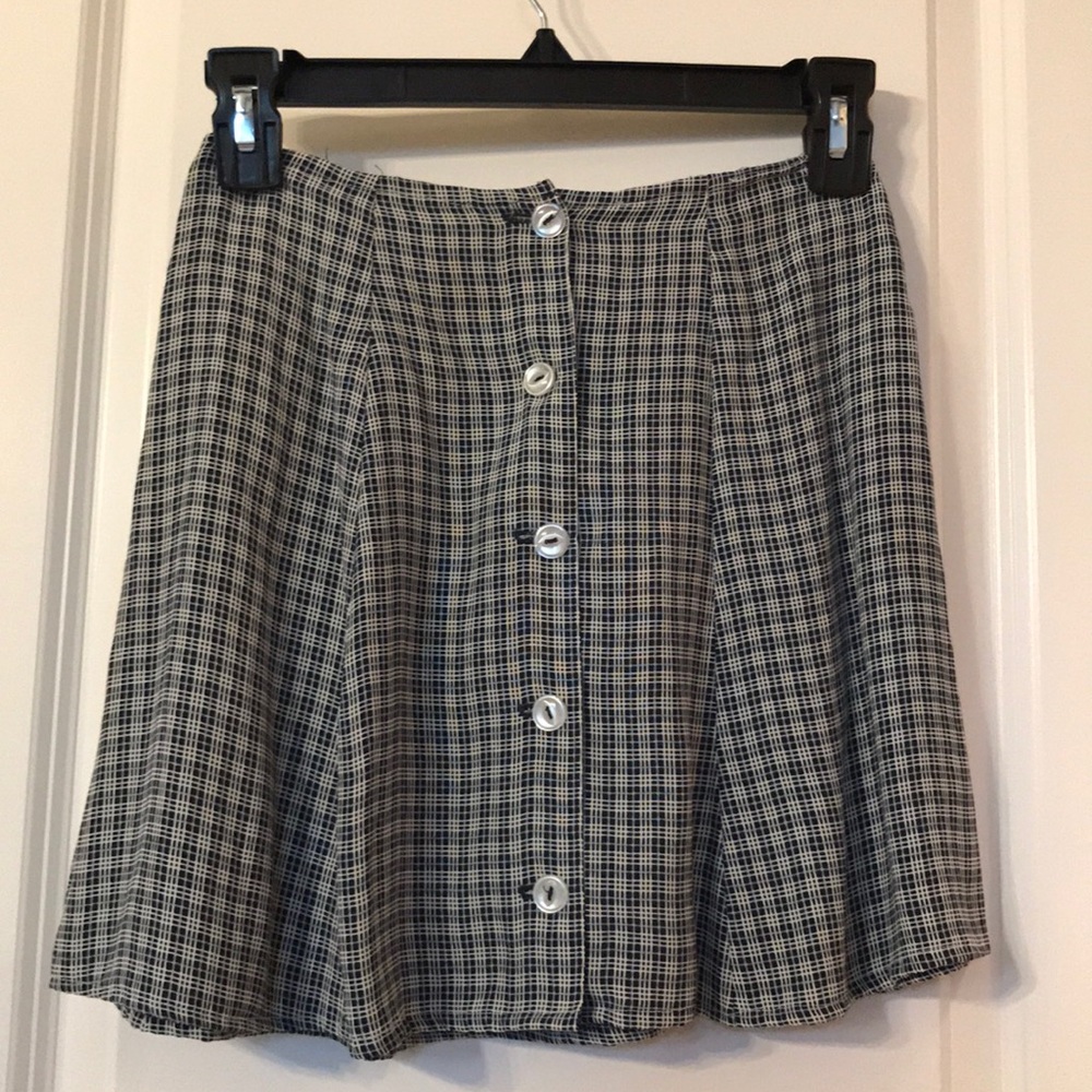 Plaid mini skirt